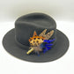 Blue & Natural Feather Hat Pin (CFP477)