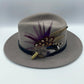 Purple & Natural Feather Hat Pin (CFP458)
