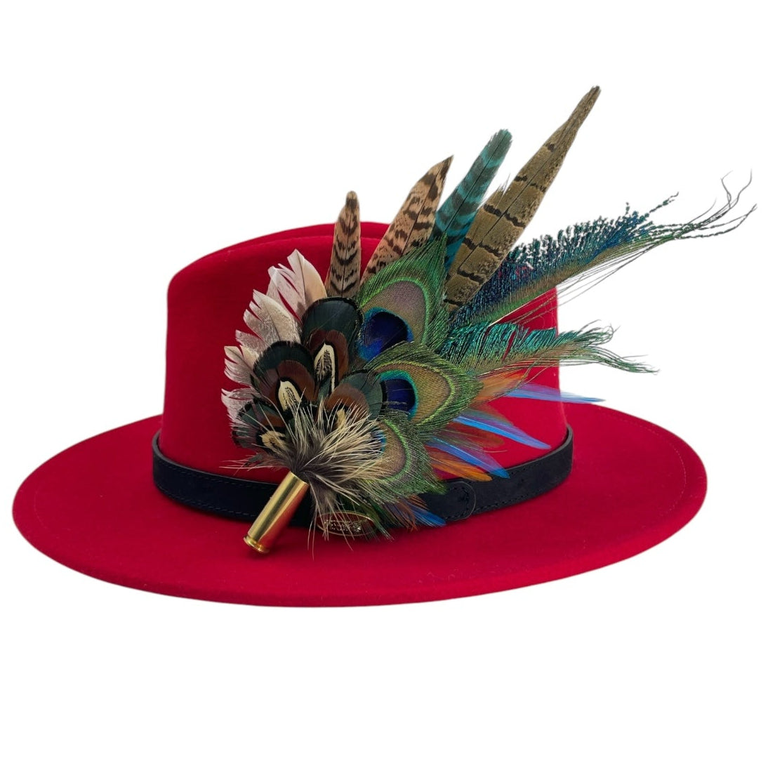 Teal & Natural Feather Hat Pin (CFP784)