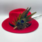 Peacock, Teal, Green & Natural Feather Hat Pin (CFP469)