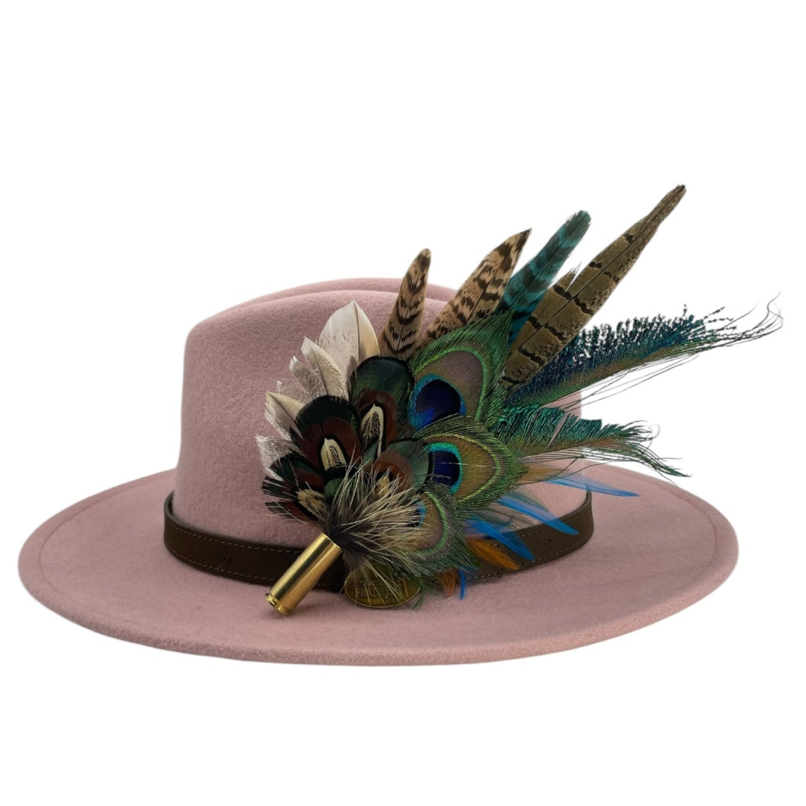Teal & Natural Feather Hat Pin (CFP784)