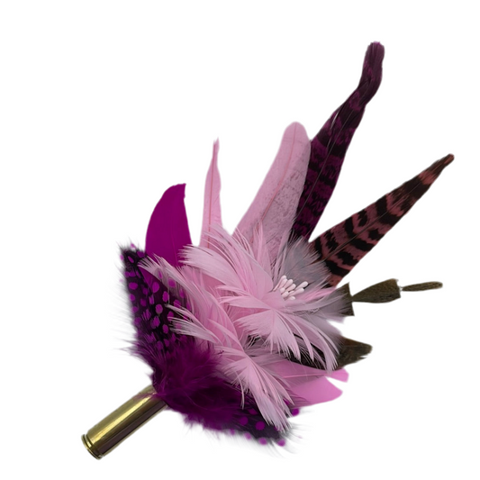 Pink Tones with Cerise Feather Hat Pin (CFP409)
