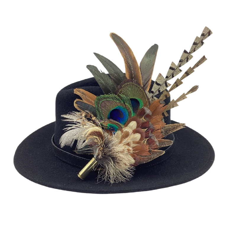 Natural Feather Hat Pin (CFP836)