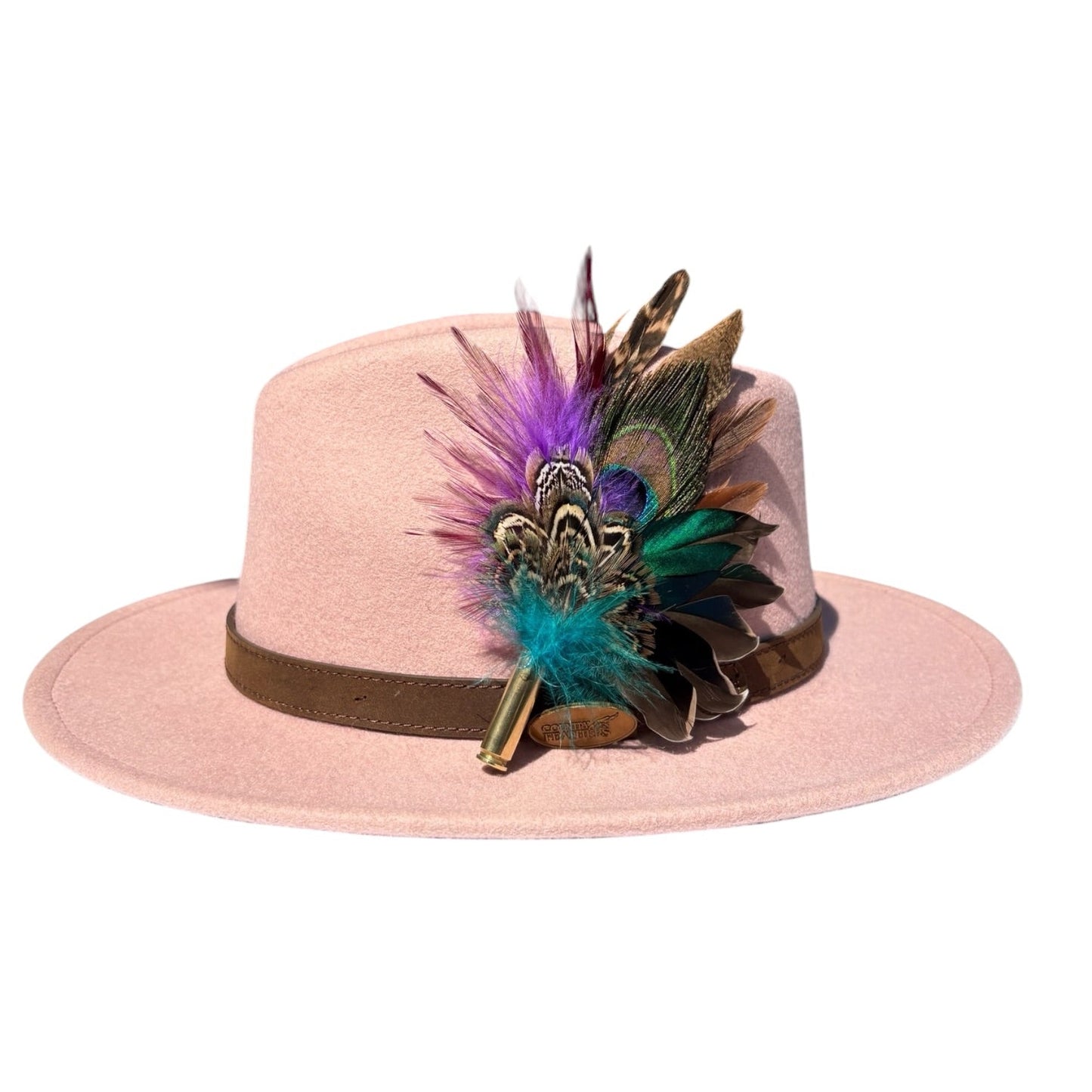 Teal, Rooster, Peacock and Pheasant Feather Hat Pin CFP869