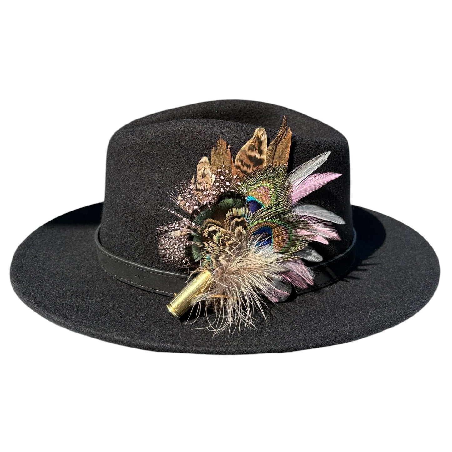 Peacock, Rooster, Guinea Fowl & Pheasant Feather Hat Pin CFP873