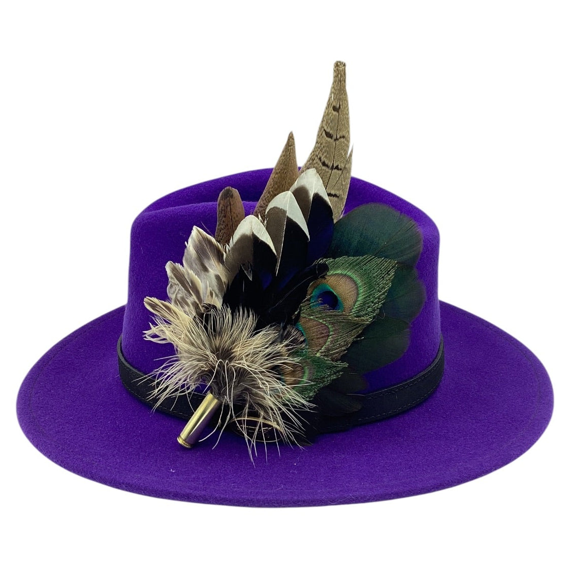 Peacock, Duck and Natural Feather Hat Pin (CFP832)