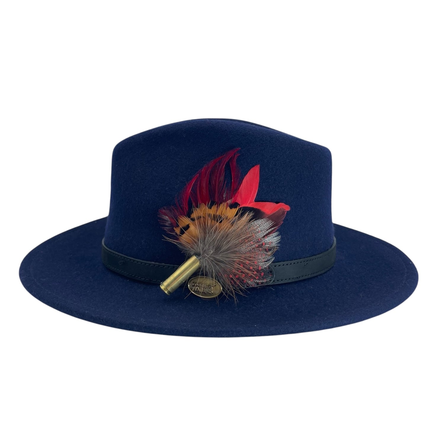 Red & Natural Feather Hat Pin (CFP723)