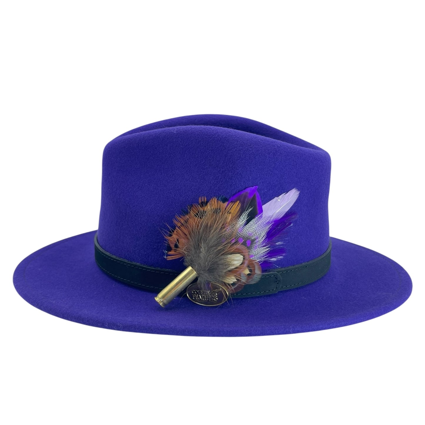 Purple, Lilac & Natural Feather Hat Pin (CFP728)