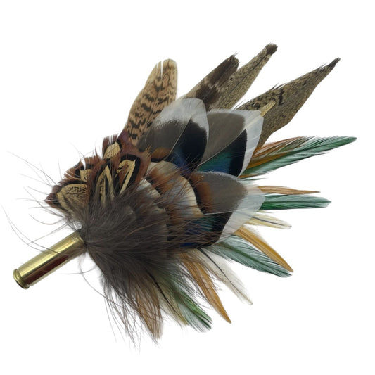 Duck, Partridge, Rooster and Natural Pheasant Feather Hat Pin (CFP776)