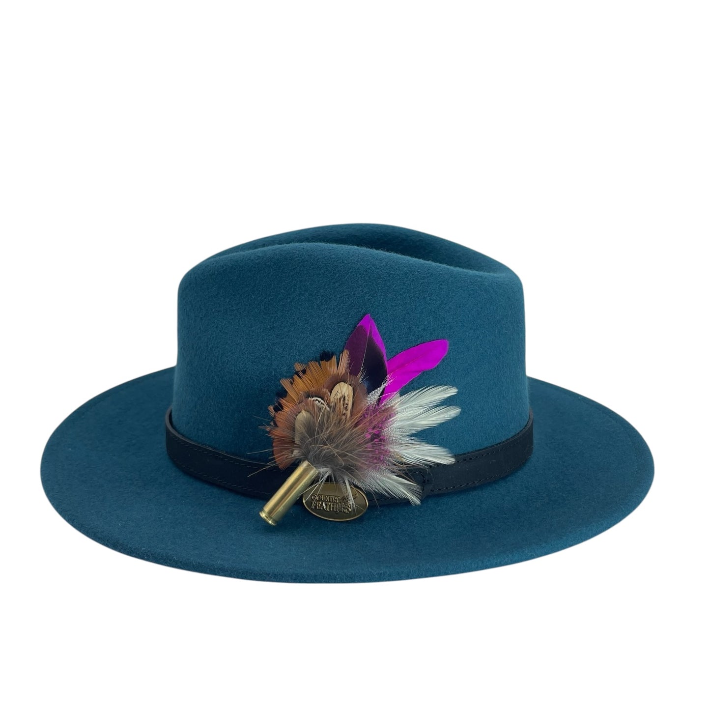Cerise & Natural Feather Hat Pin (CFP727)