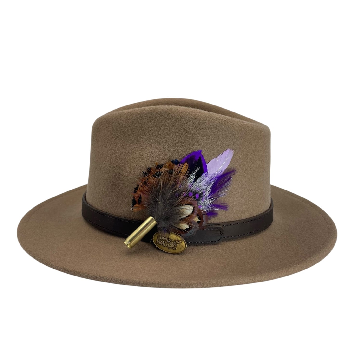 Purple, Lilac & Natural Feather Hat Pin (CFP728)