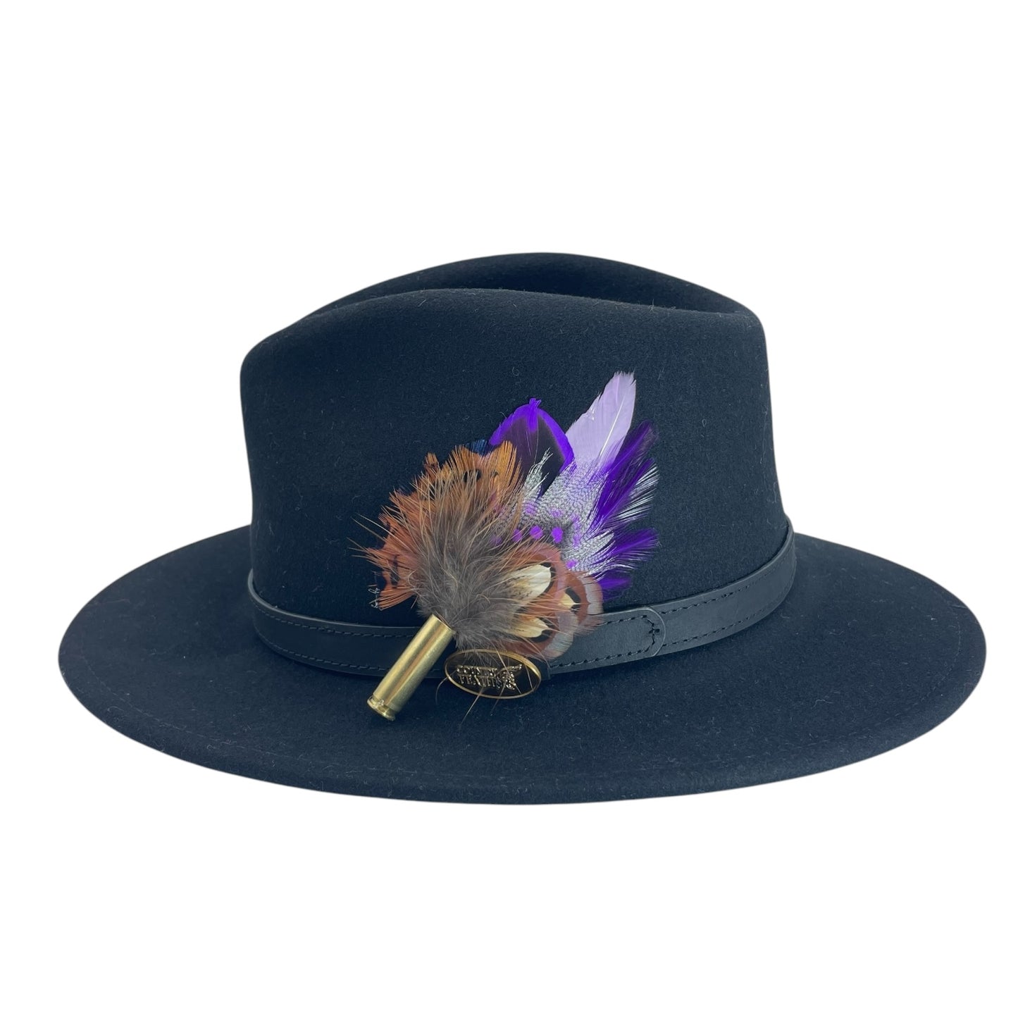 Purple, Lilac & Natural Feather Hat Pin (CFP728)