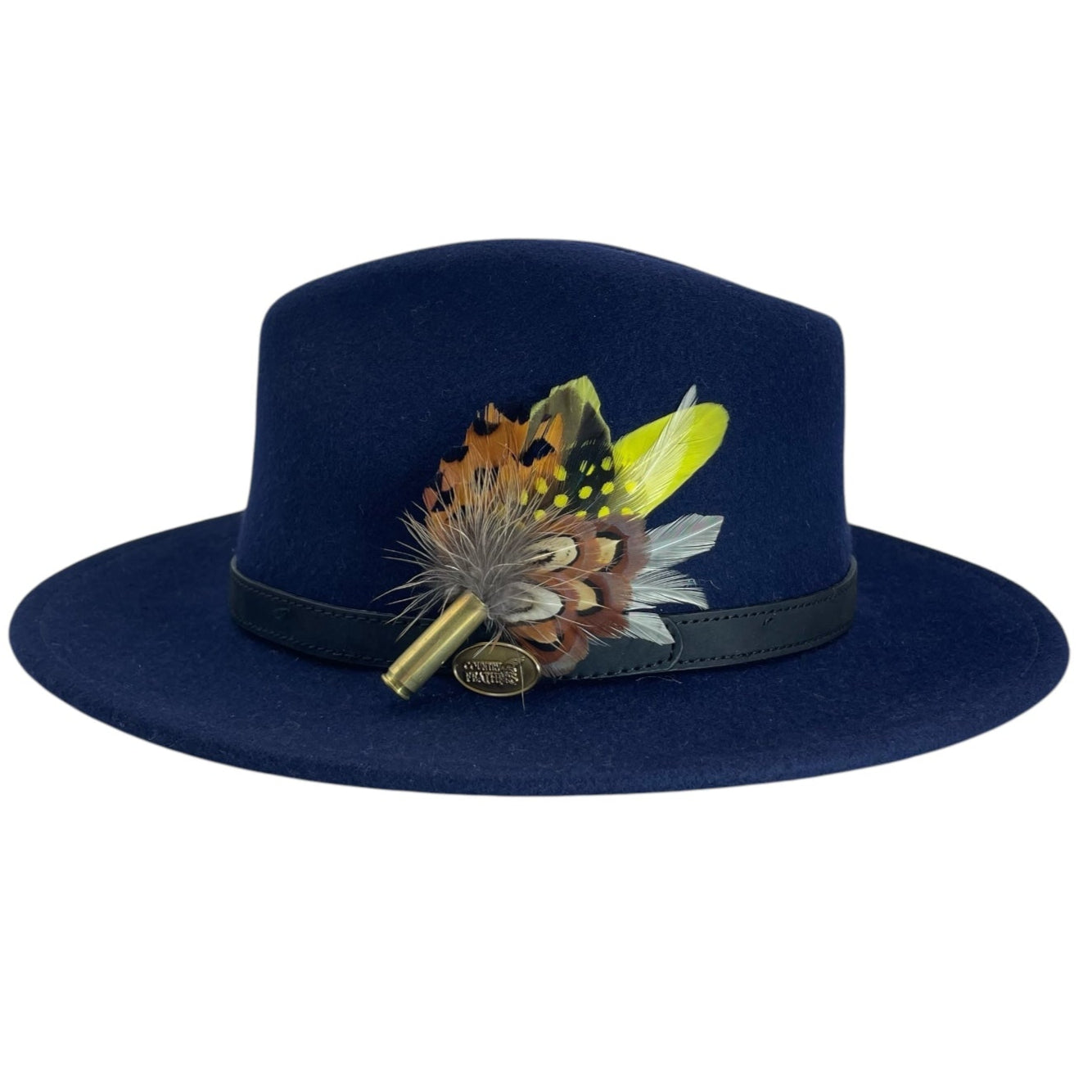 Yellow, White & Natural Feather Hat Pin (CFP740)