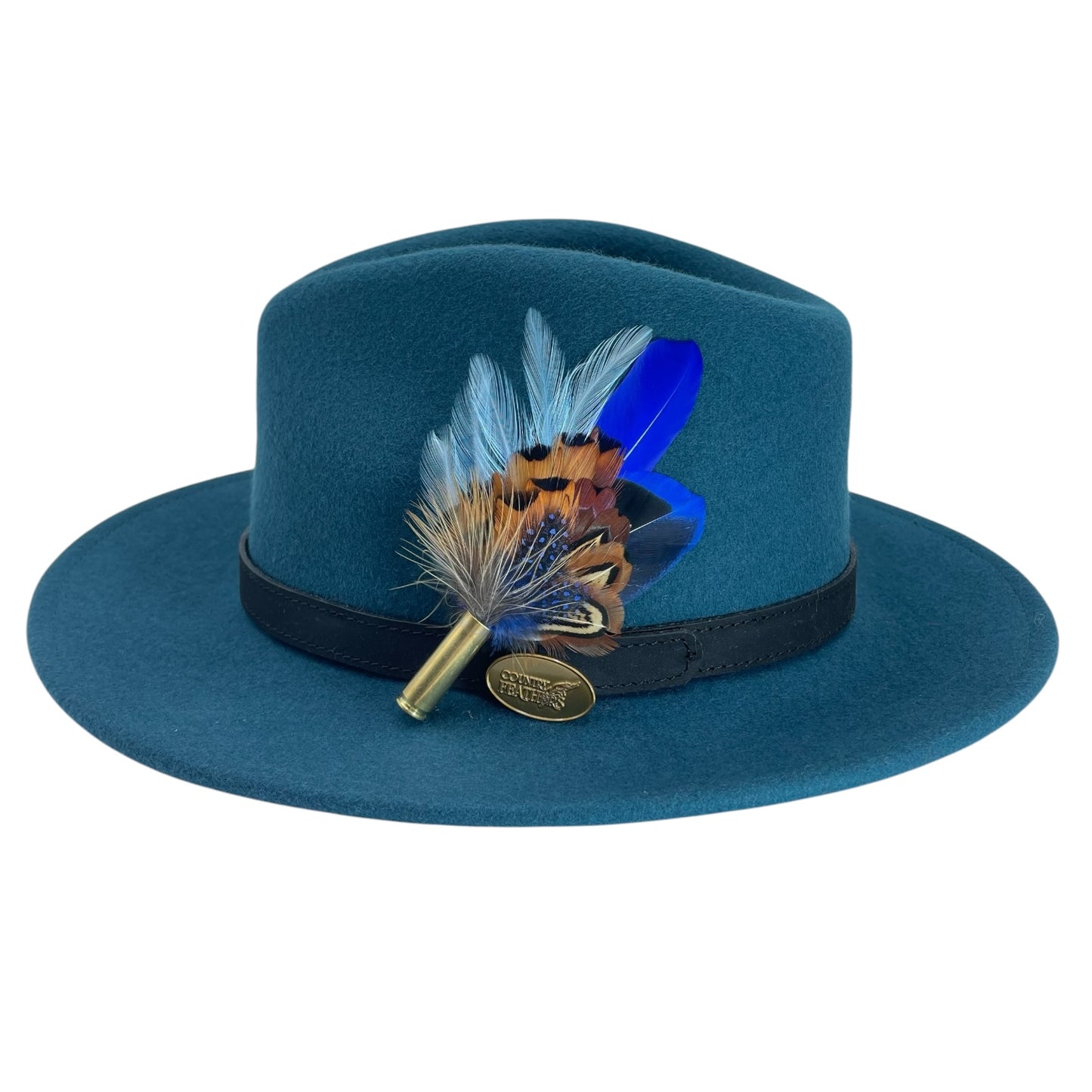 Blue & Feather Hat Pin (CFP735)