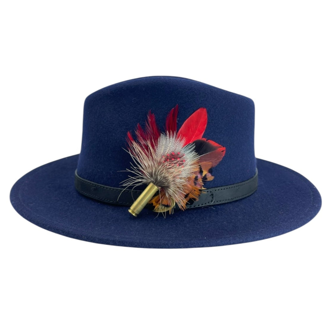 Red & Natural Feather Hat Pin (CFP722)