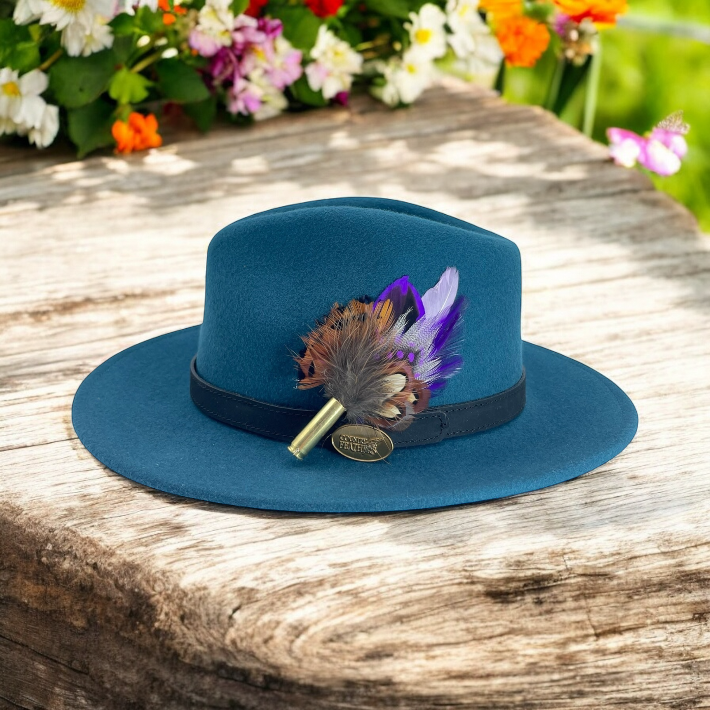 Purple, Lilac & Natural Feather Hat Pin (CFP728)
