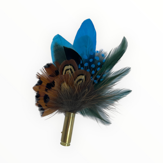 Light Pink & Natural Feather Hat Pin (CFP732)