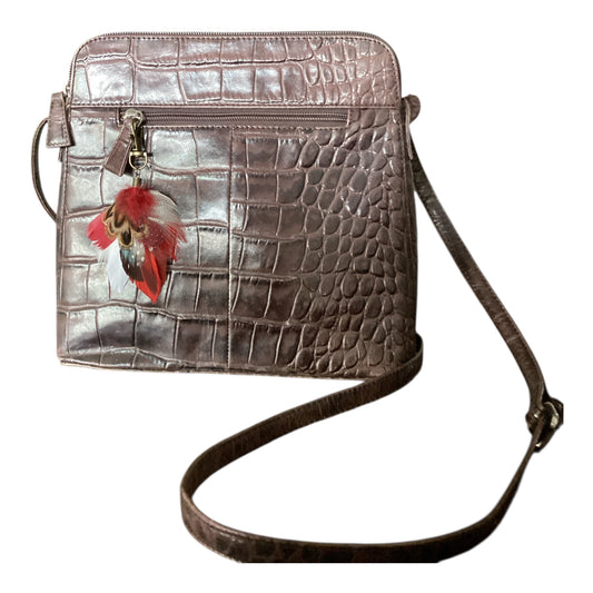 Red, White & Natural Feather Handbag Charm (CFHC6060)