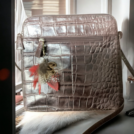 Red, White & Grey Handbag Charm (CFHC6063)