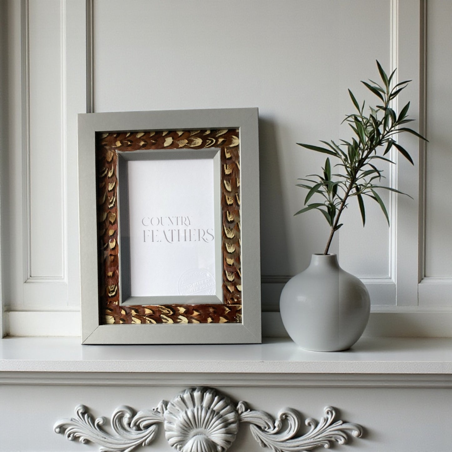 Pheasant Feather Photo Frame (CFPF2437)