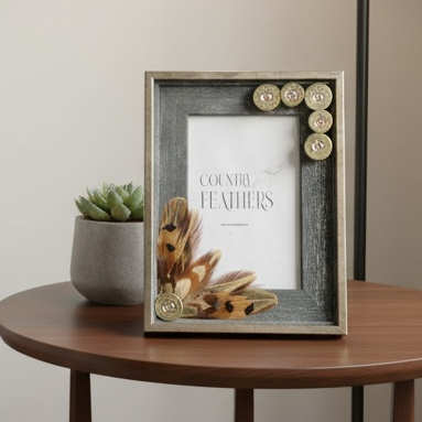 Pheasant Feather Photo Frame (CFPF2468)