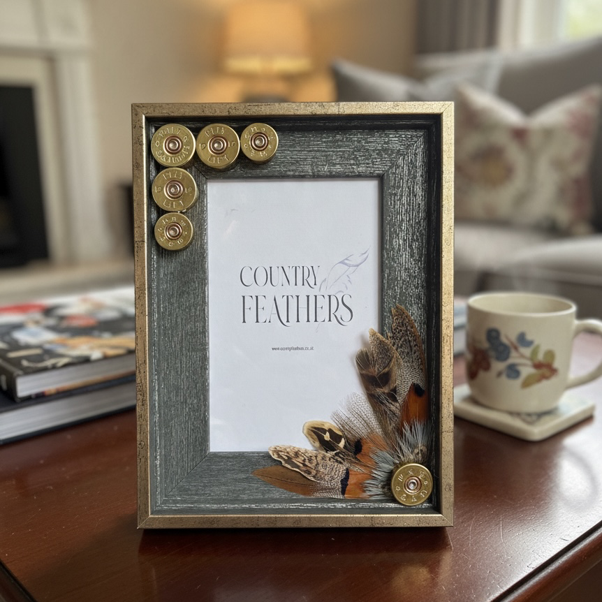 Pheasant & Duck Feather Photo Frame CFPF2476