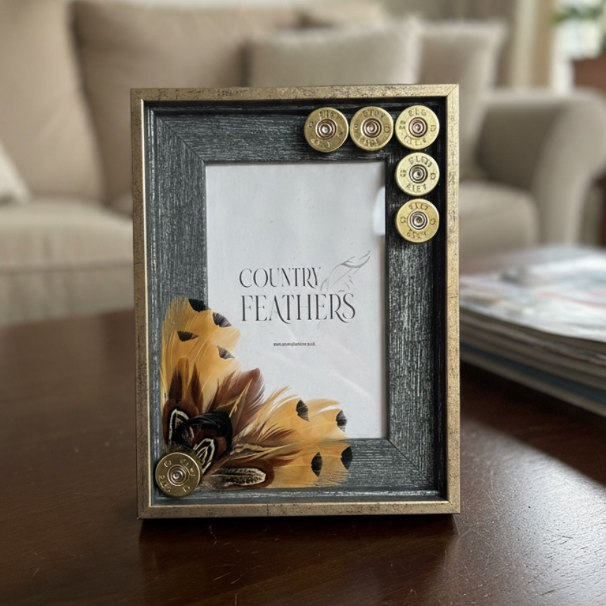 Pheasant & Duck Tail Feather Photo Frame CFPF2477