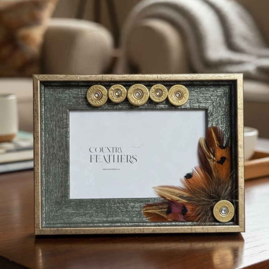 Pheasant Feather Landscape Photo Frame CFPF2481