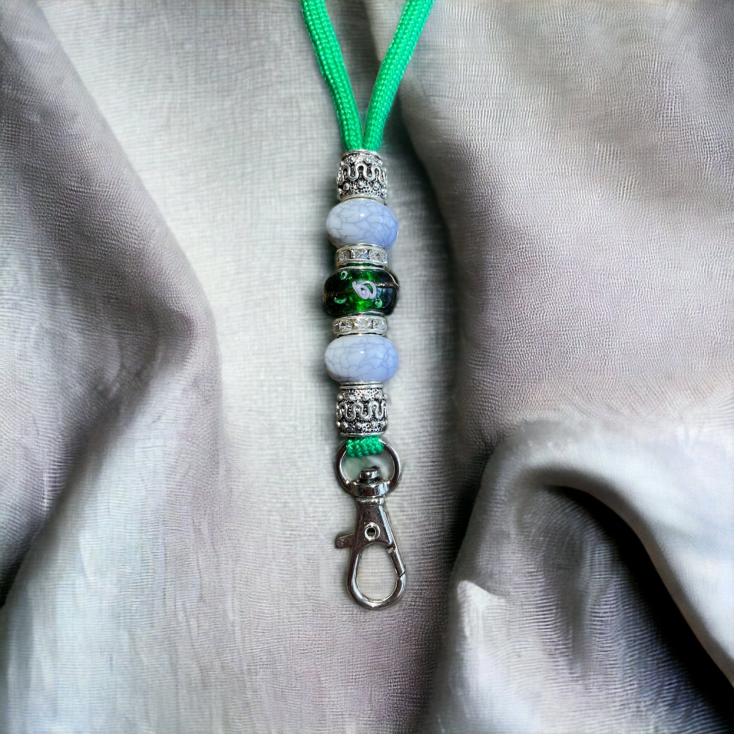 Green Beaded Lanyard (CFL8054)