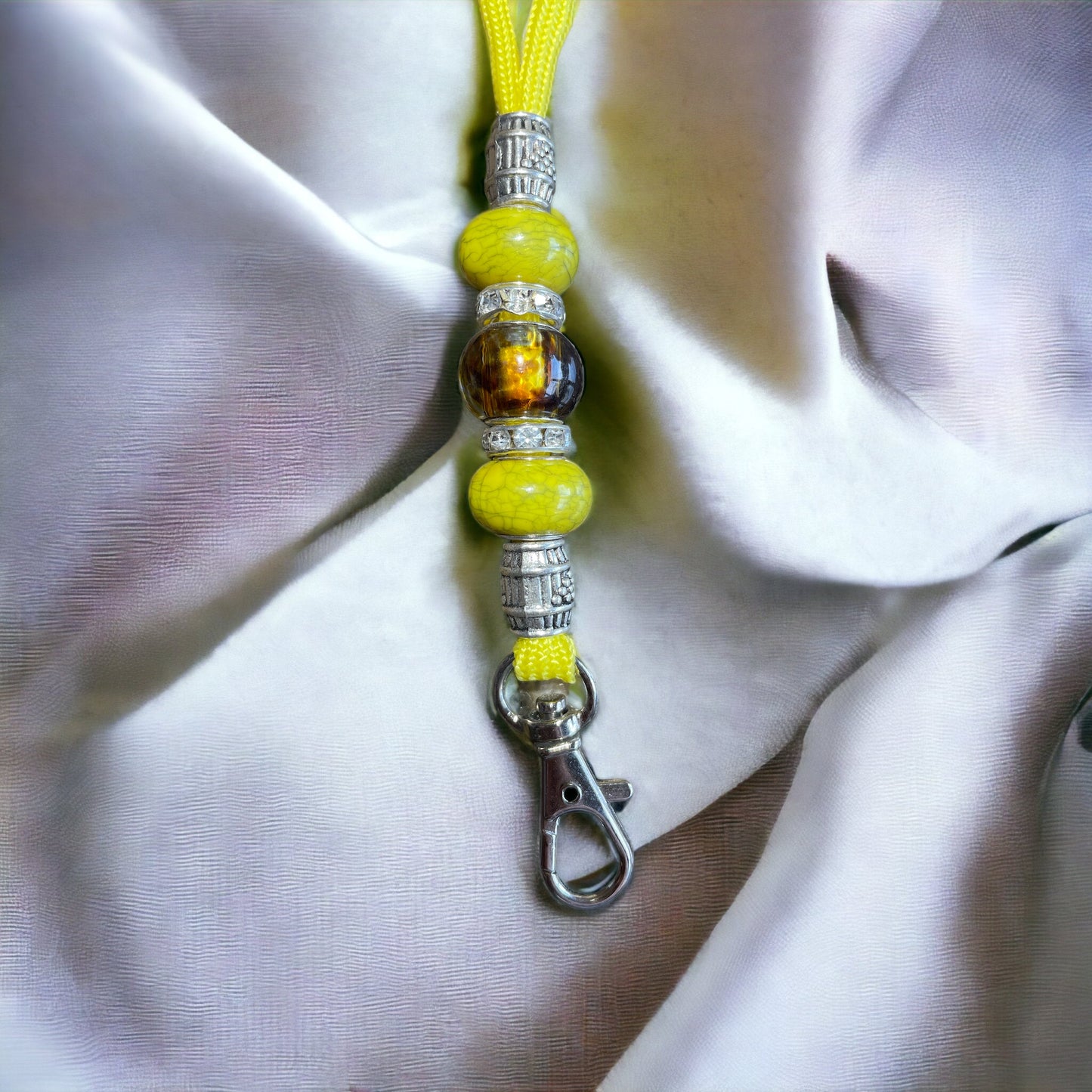Yellow Beaded Lanyard (CFL8051)
