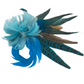 Blue & Natural Feather Hat Pin (CFP317)