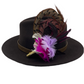Cerise, Lilac, Wine & Natural Feather Hat Pin (CFP241)