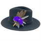 Purple & Natural Feather Hat Pin (CFP642)