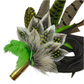 Lime Green & Natural Feather Pin (CFP140)