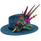 Teal, Cerise Pink & Natural Feather Hat Pin (CFP788)