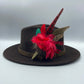 Red, Green & Natural Feather Hat Pin (CFP407)
