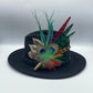 Peacock, Red & Green Feather Hat Pin (CFP448)