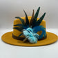 Blue & Natural Feather Hat Pin (CFP317)