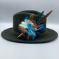 Aqua, Turquoise & Coffee Feather Hat Pin (CFP403)