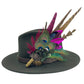Teal, Cerise Pink & Natural Feather Hat Pin (CFP788)