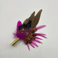 Cerise & Natural Feather Hat Pin (CFP476)