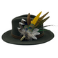 Peacock, Mustard & Natural Feather Hat Pin (CFP338)