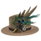 Teal & Natural Feather Hat Pin (CFP792)
