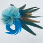 Blue & Natural Feather Hat Pin (CFP317)