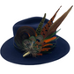 Peacock, Rust, Green & Natural Feather Hat Pin (CFP373)