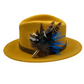 Bright Blue & Natural Feather Hat Pin (CFP275)