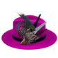 Peacock & Pale Pink Feather Hat Pin (CFP381)