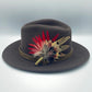Red & Natural Feather Hat Pin (CFP459)