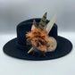 Coffee, Peach & White Feather hat Pin (CFP414)