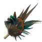 Teal & Natural Feather Hat Pin (CFP764) (